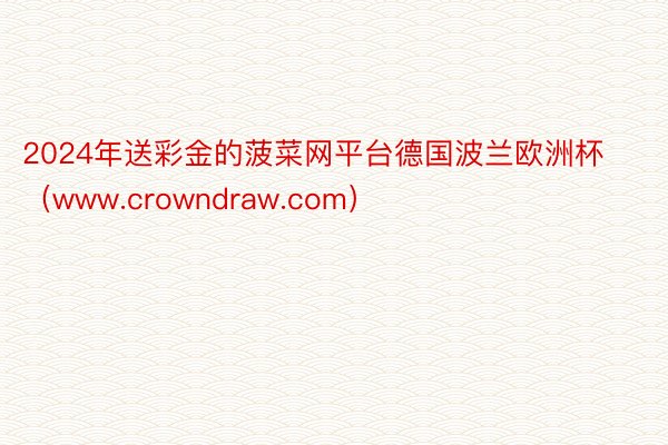 2024年送彩金的菠菜网平台德国波兰欧洲杯（www.crowndraw.com）